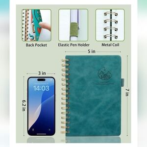 Mountain Design Blue Spiral Notebook